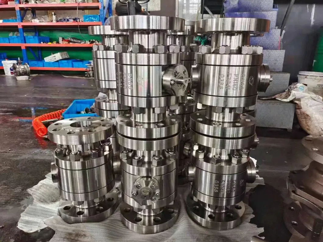 API/DIN/JIS A105 CF3m High Pressure 900lb 1500lb Stainless Steel 316 304 Wcb Trunnion Bw Flange Mounted Forged Ball Valve